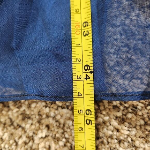 La Femme 27924 Blue Floral and Satin Dress Gown Size 8 EUC - Picture 11 of 16